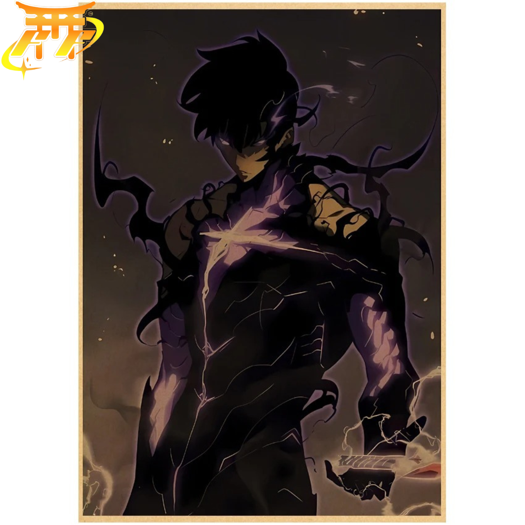 Sung Jinwoo "Dark Form" Poster - Solo Leveling™