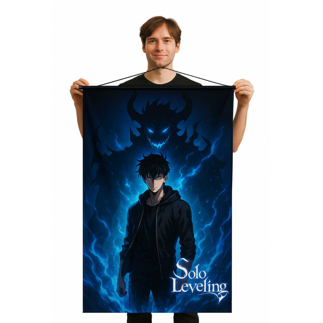 Sung Jinwoo "Shadow of the Monarch" Flag - Solo Leveling™