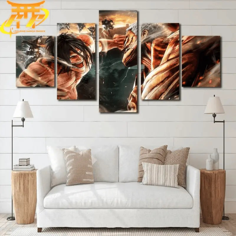 Eren vs Reiner Painting - Attack on Titan™ – Anime-Figures-Canada